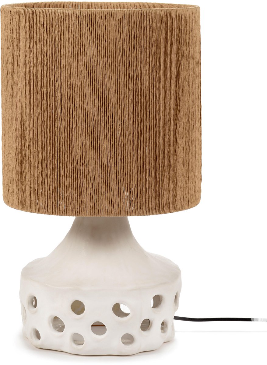 Serax - sophie casier oya - lampe de table - beige marron - 25 ø - h 42,00cm - 3,28kg
