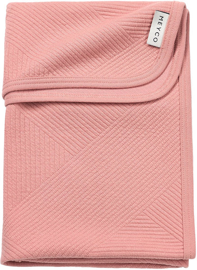 Couverture de berceau jacquard Meyco - rose - 75x100cm - 0,5 tog