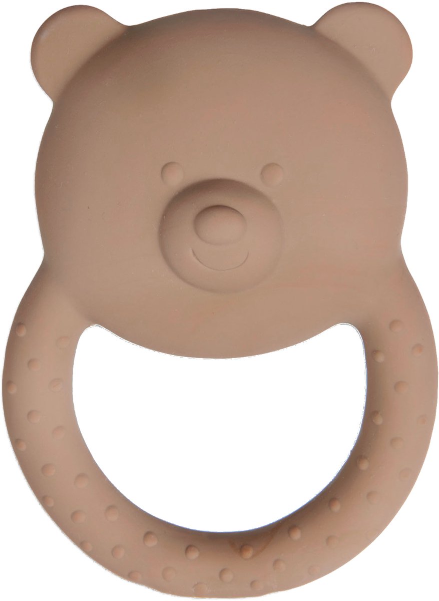 Jollein anneau de dentition ours en caoutchouc - biscuit