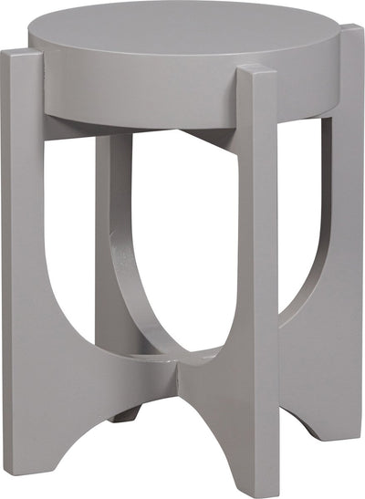 Table d'appoint Vtwonen - bois de manguier - gris chaud - 41xø35