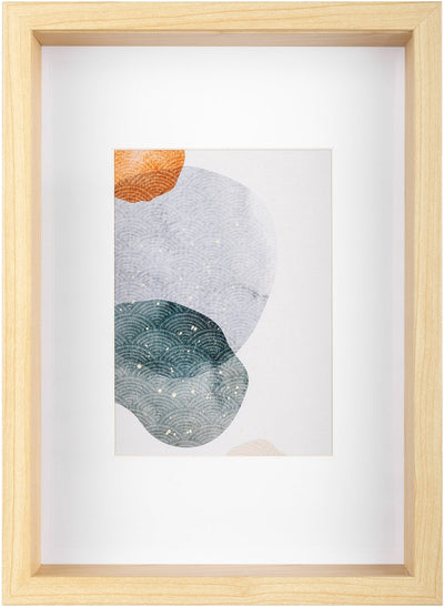 Forme Walther - Cadre en bois 3D FSC - format photo 21x29,7cm - verre d'art - bouleau
