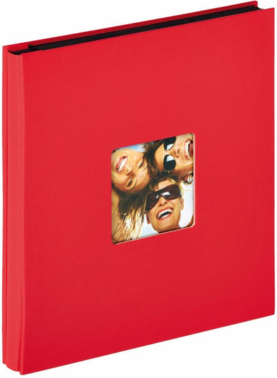 Walther ea-110-r fun - album de photos - format 31 x 33 cm - 400 photos 10 x 15 cm - rouge