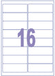 Étiquette Kangaro - copie laser jet d'encre - 99,1x33,9 mm - 100 feuilles - 16 autocollants par feuille - k-9933