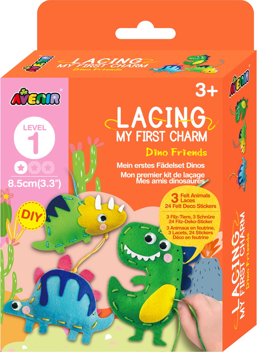 Avenir mon premier pendentif - amis dino - bricolage - artisanat amusant - 3+