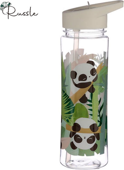 Panda durable 550 ml de bouteille d'eau flip paille