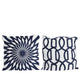 Coussin décoratif Decoris 43x43cm bleu blanc
