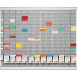Agenda annuel nobo 80x60x1,5cm gris planning annuel-mensuel