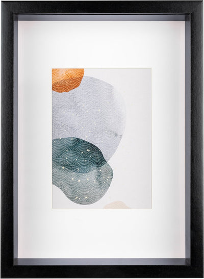 Forme Walther - Cadre en bois 3D FSC - format photo 21x29,7cm - verre d'art - noir