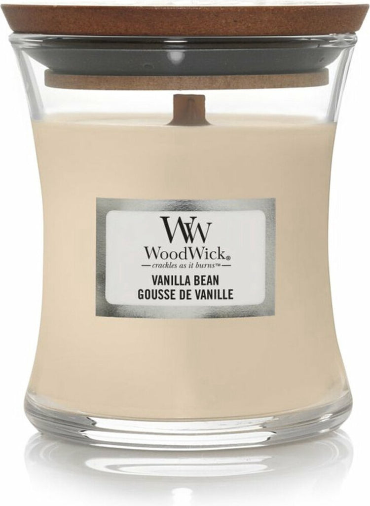 Mini bougie bougie parfumée Woodwick - gousse de vanille - 20 heures de combustion - 85gr - 8 cm ø 7 cm
