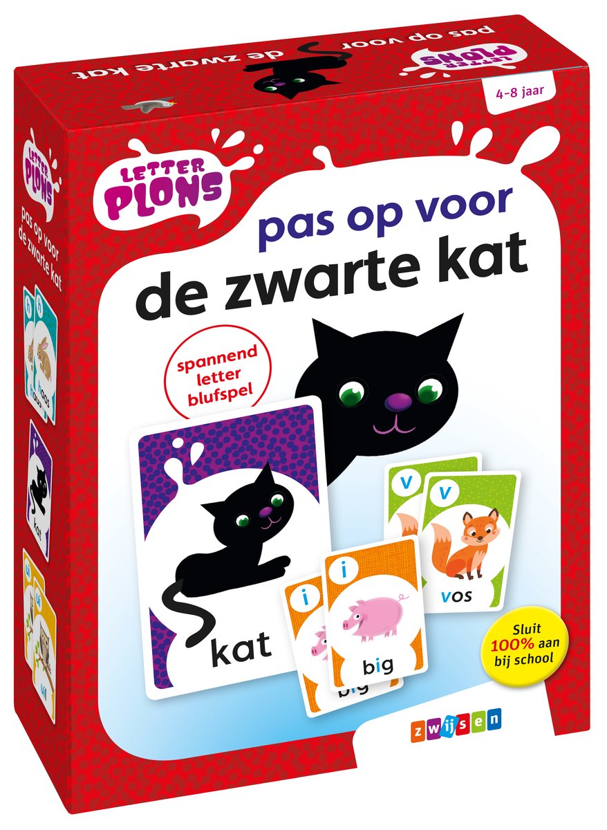 Zwijsen letterplon - letterplon méfiez-vous du chat noir