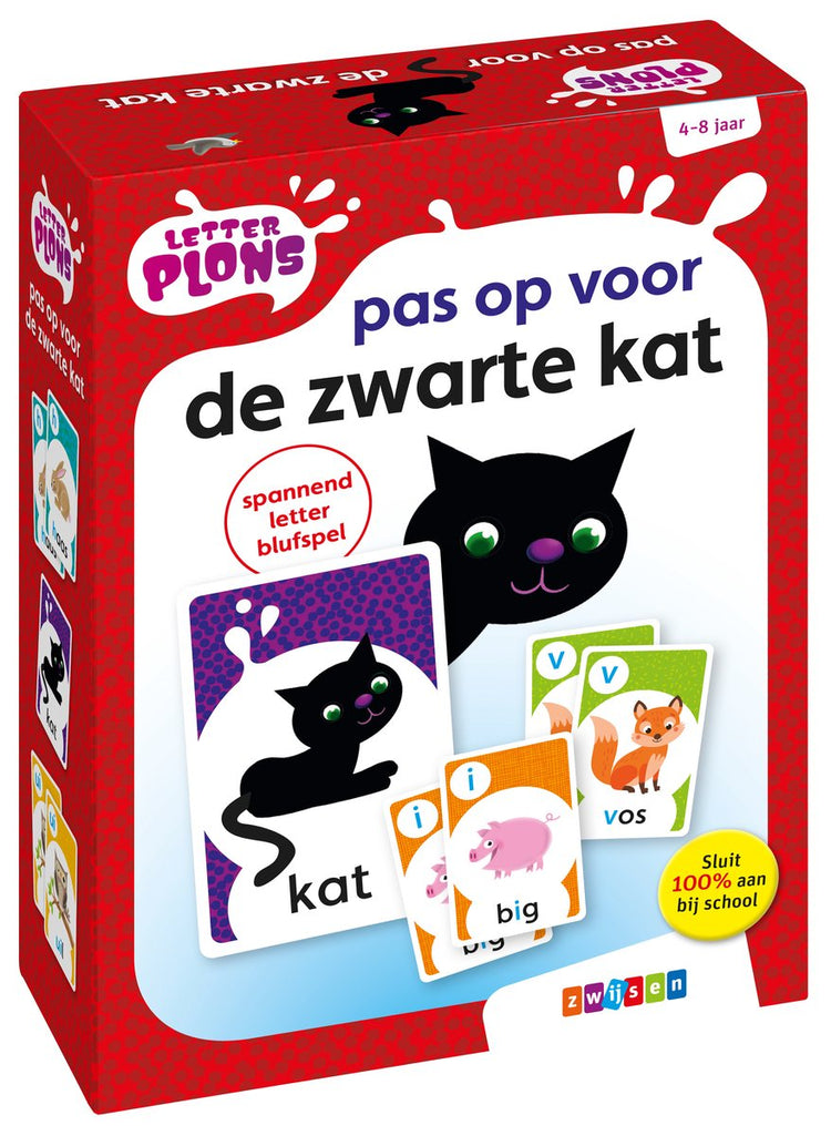 Zwijsen letterplon - letterplon méfiez-vous du chat noir