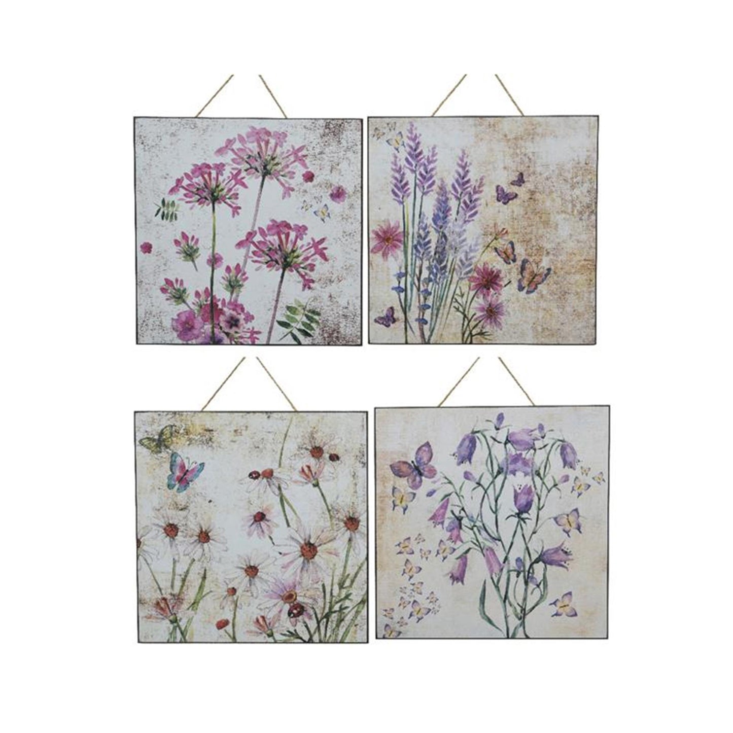 Tableau décoratif avec image de fleur 24 cm