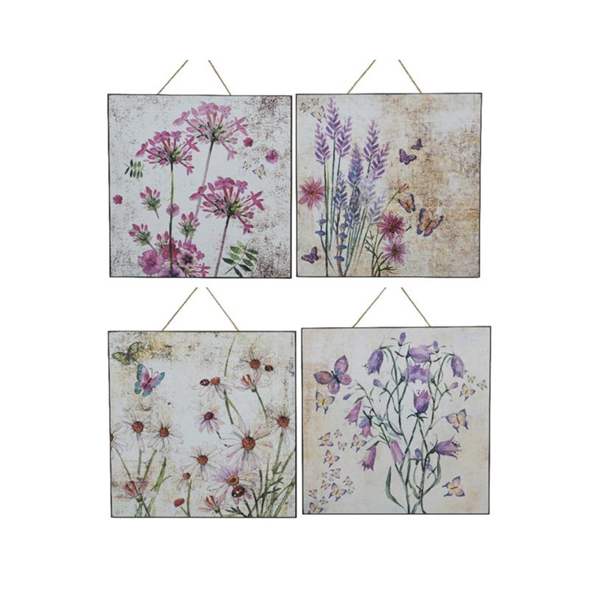 Tableau décoratif avec image de fleur 24 cm