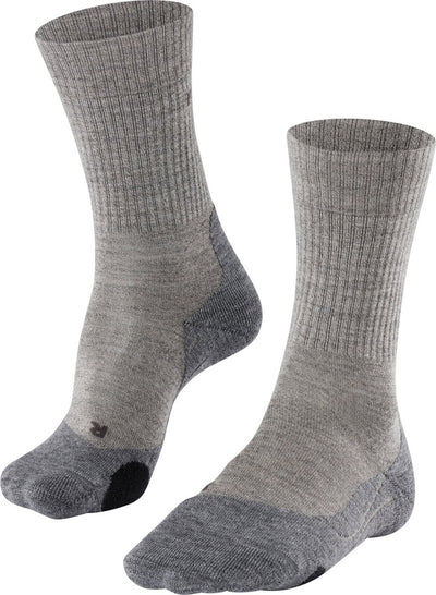 Falke tk2 chaussettes de marche en laine anti ampoules, rembourrage moyen chaussettes de sport en laine mérinos hommes beige - taille 39-41
