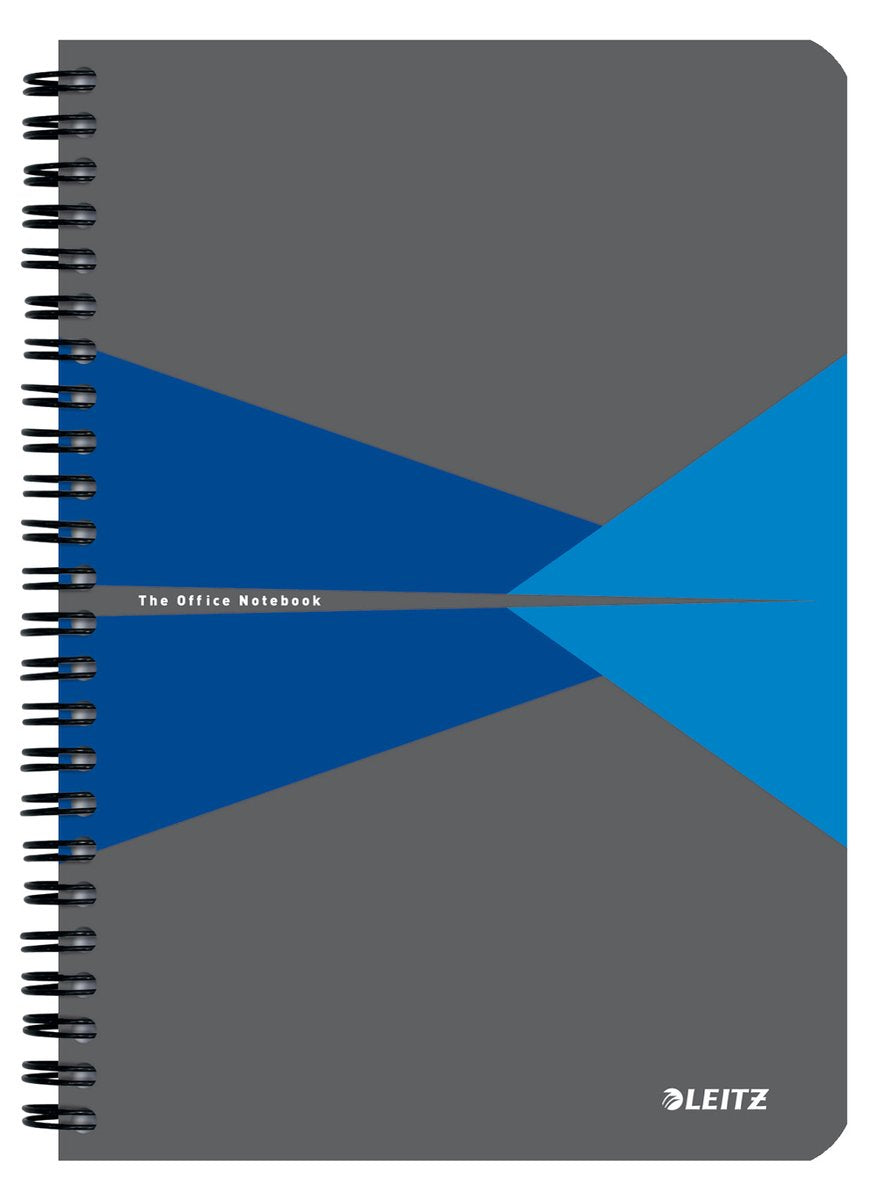 Carnet de bureau Leitz a5 ligné - avec couverture pp - papier 80 grammes - bleu