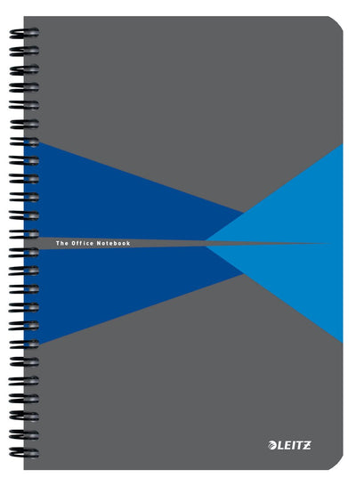 Carnet de bureau Leitz a5 ligné - avec couverture pp - papier 80 grammes - bleu