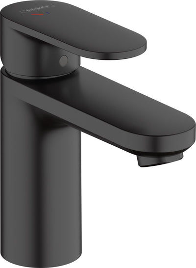Mélange de vernis Hansgrohe - mitigeur de lavabo - commande à levier unique - démarrage à froid, économie d'énergie - sans vidage - taille 100 mm - noir mat