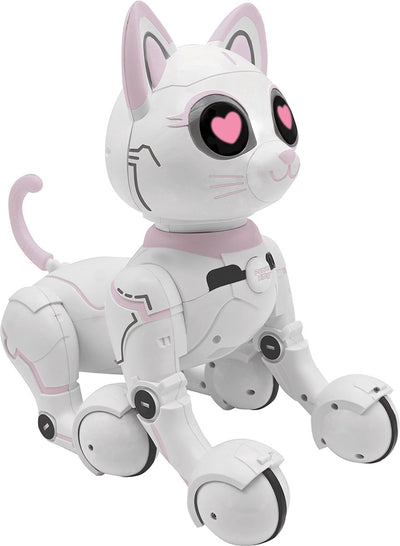 Lexibook current kitty® – mon chat robot intelligent avec fonction de programmation contrôle gestuel, danse, marche, mouvements, capteurs tactiles et imitation d'animaux, incl. télécommande.