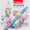 Bruynzeel Fineliner Brushpennen, 24e.