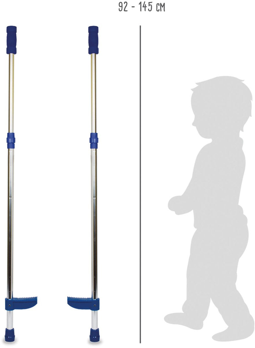 Petit pied en métal étouffés bleu réglable, 145 cm
