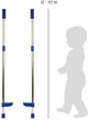 Petit pied en métal étouffés bleu réglable, 145 cm