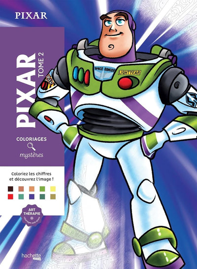Hachette pratique coloriages mystères pixar tome 2 - livre de coloriage pour adultes
