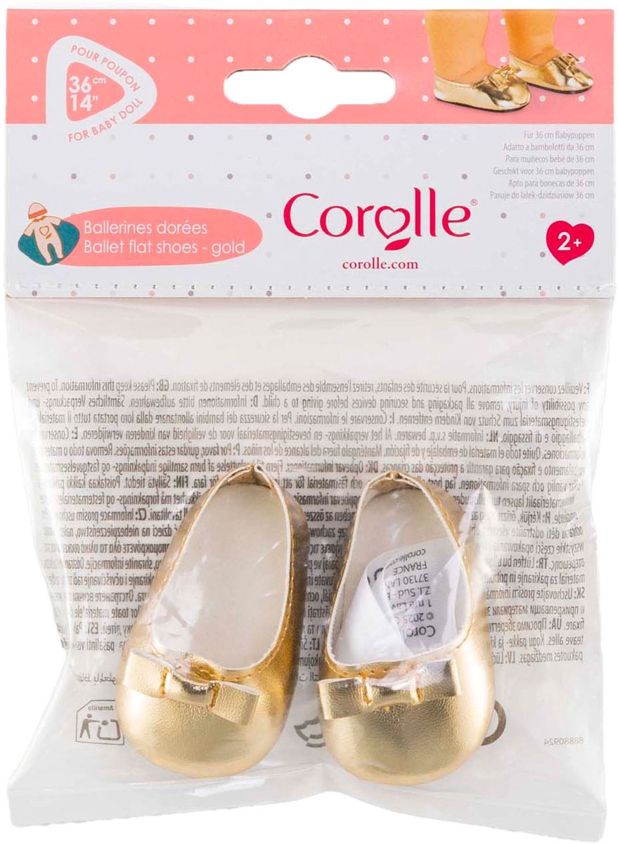 Corolle Gold Ballet Flat Chaussures pour bébé pop, 36 cm