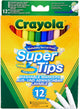 Crayola - super astuces - feutres - 12 feutres lavables - pour enfants