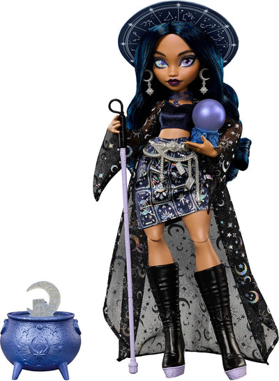 Mattel moonspell magie de monster high - poupée de mode claire de luna - sorcière clairvoyante avec accessoires