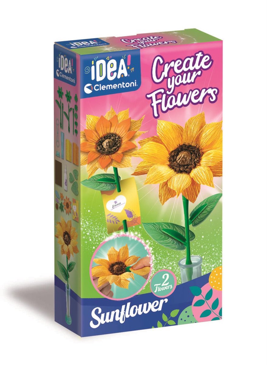 Idée Clementoni faites vos propres fleurs - tournesol
