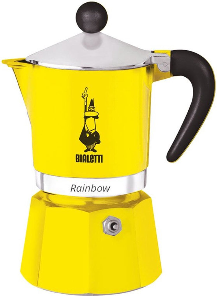 Percolateur arc-en-ciel Bialetti 1 tasse jaune - cafetière expresso - aluminium - cafetière italienne