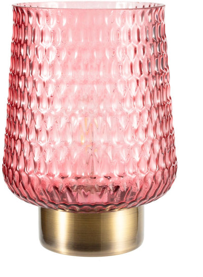 Lampe de table LED à pile Pauleen - E27 - blanc chaud 2700k - 30 lm - 0,8W - salon chambre - rose glamour - laiton rose
