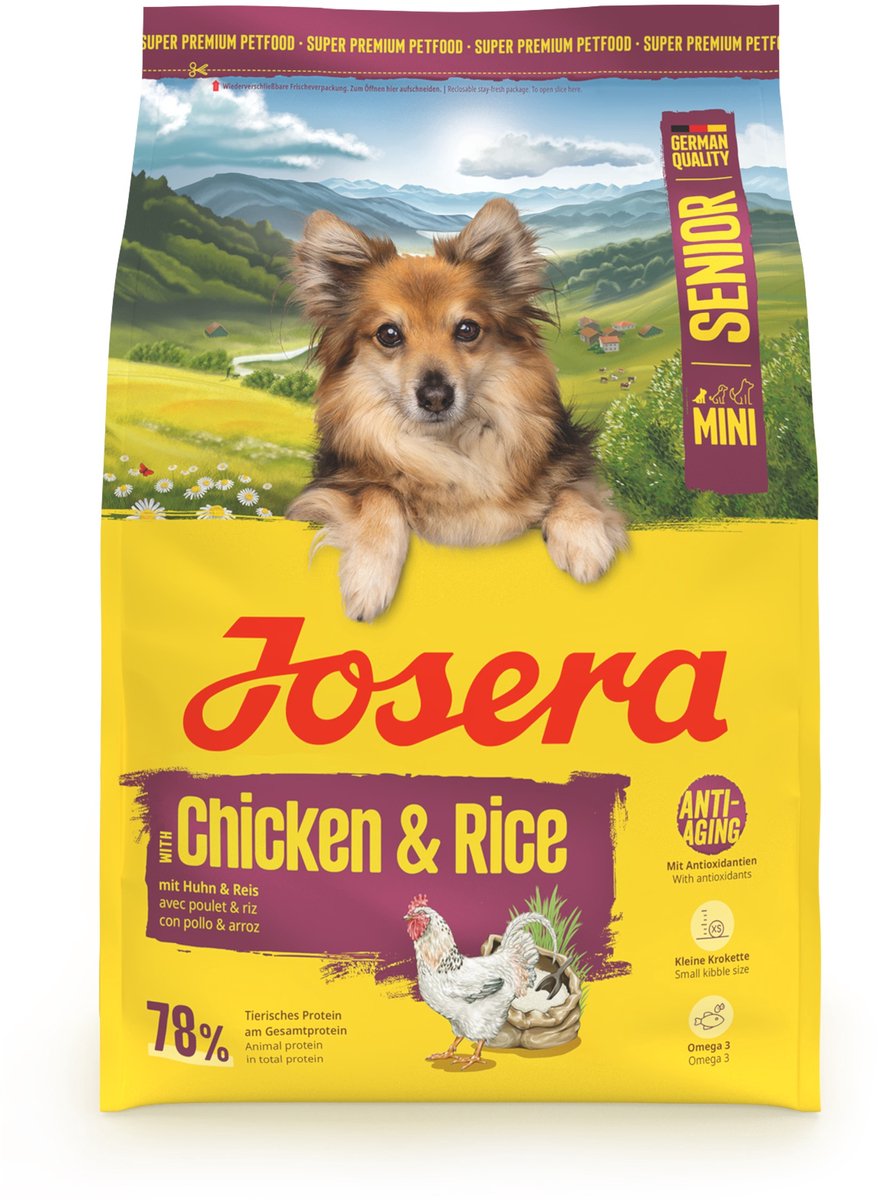 Riz au poulet Josera - nourriture pour chien - mini senior - 3 kg