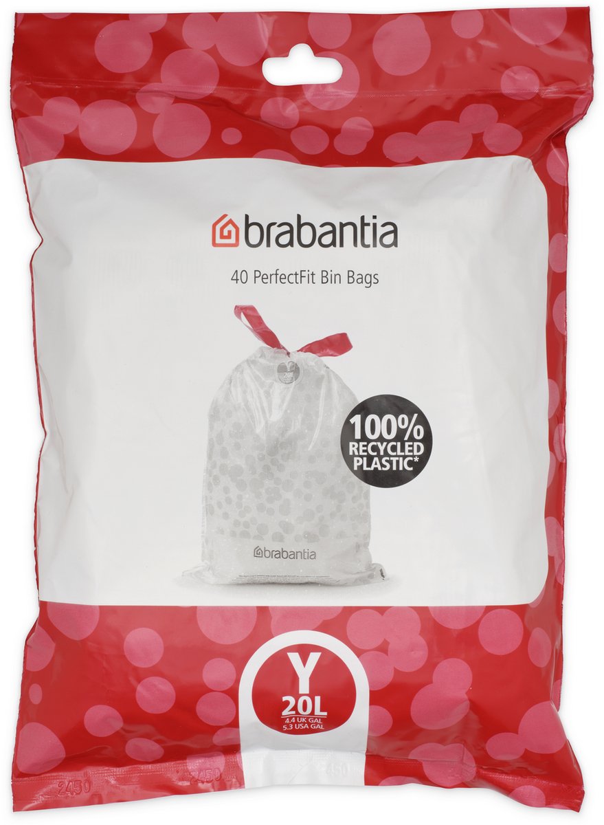 Sacs poubelle Brabantia perfectfit - 20 l - code y - 40 pièces