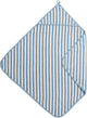 Cape de bain Meyco bébé grosses rayures - tissu éponge jacquard - bleu jeans - 75x75cm