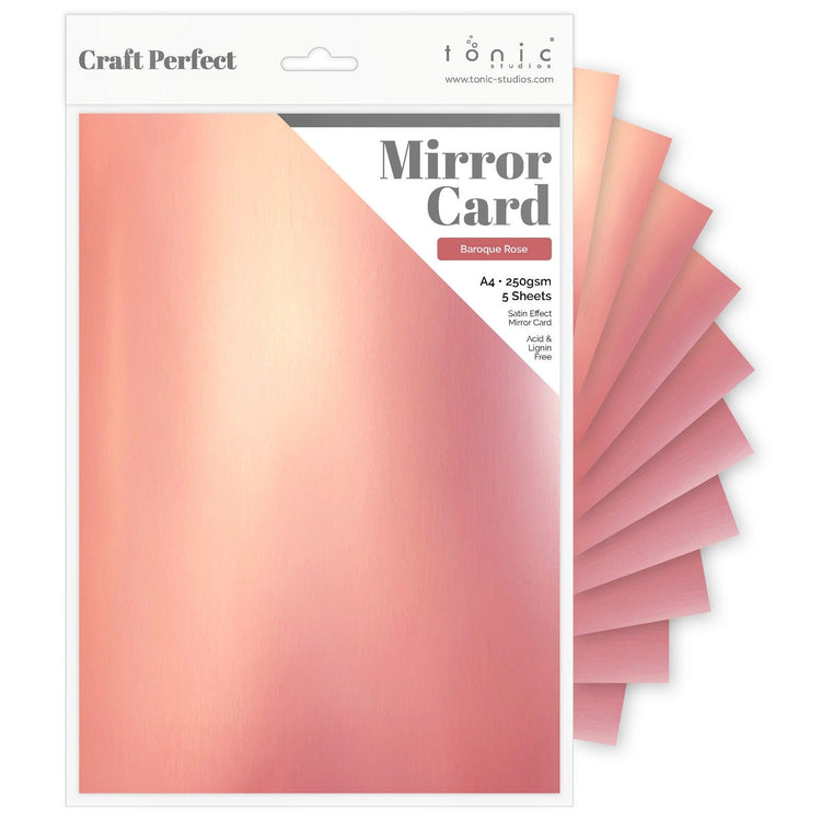 Craft perfect par Tonic Studios Craft Perfect • carte miroir satinée 250g rose baroque 5pcs