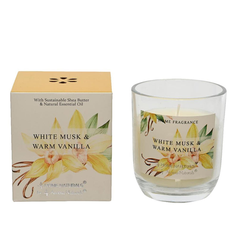 Decoris bougie parfumée musc vanille h9cm