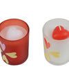 Bougie Decoris en verre h6,8cm coeur