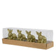 Decoris photophore lapin set a 4 h6cm doré