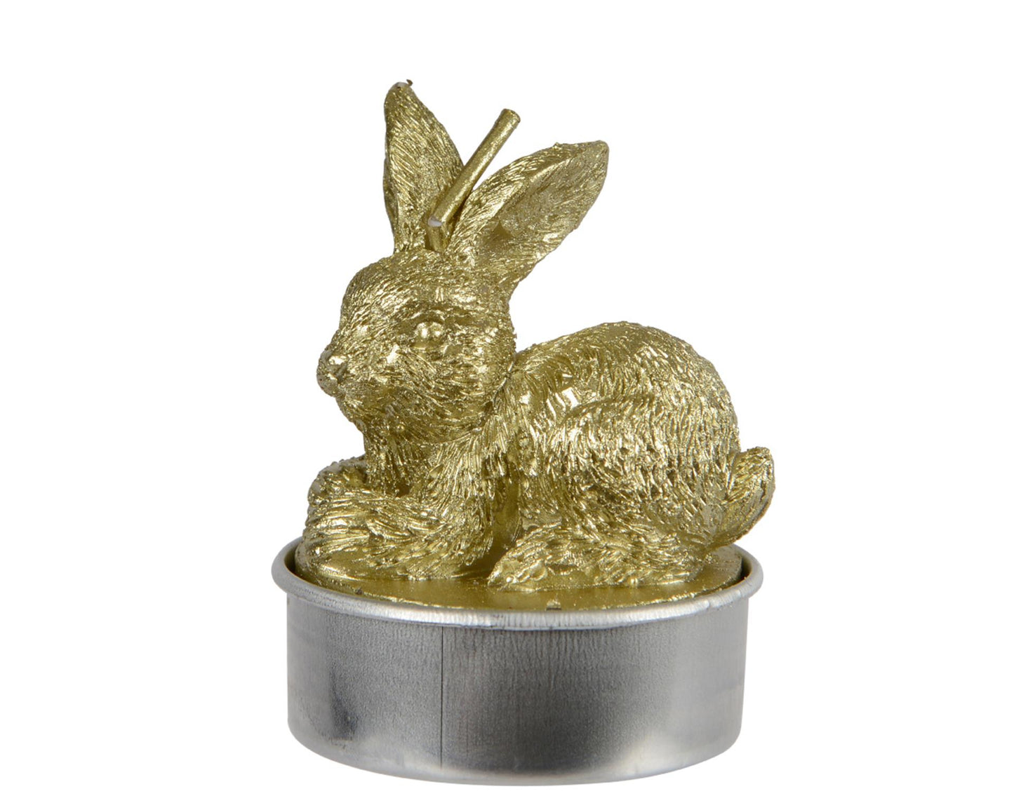 Decoris photophore lapin set a 4 h6cm doré