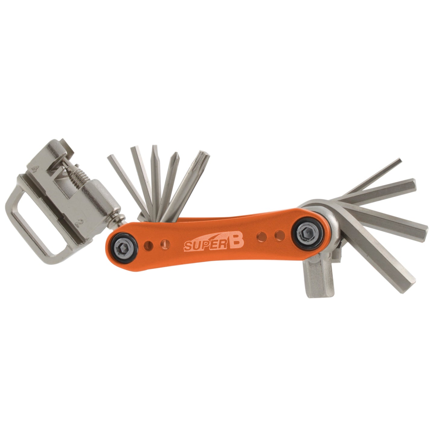Multitool TB-FD40 17 fonctions 73 x 45 mm en acier inoxydable orange