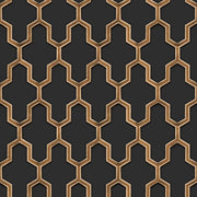 Covergs muraux hollandais Covergs néerlandais papier peint géométrique noir et or de couleur - afbeelding 2