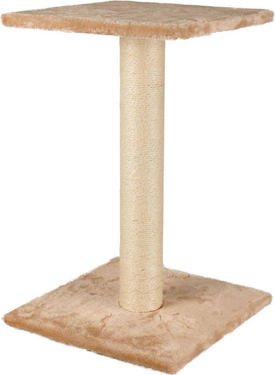 Arbre à chat Flamingo – scolette beige écru – 38 × 38 × 60 cm – arbre à chat en sisal – avec plateforme de couchage – peluche douce – pour chat