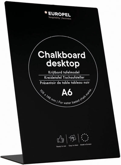 Tableau européen – forme L – modèle de table – A6 – noir – bois