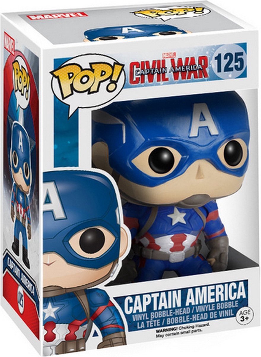 Funko pop merveille : Captain America : guerre civile - Captain America pop #125