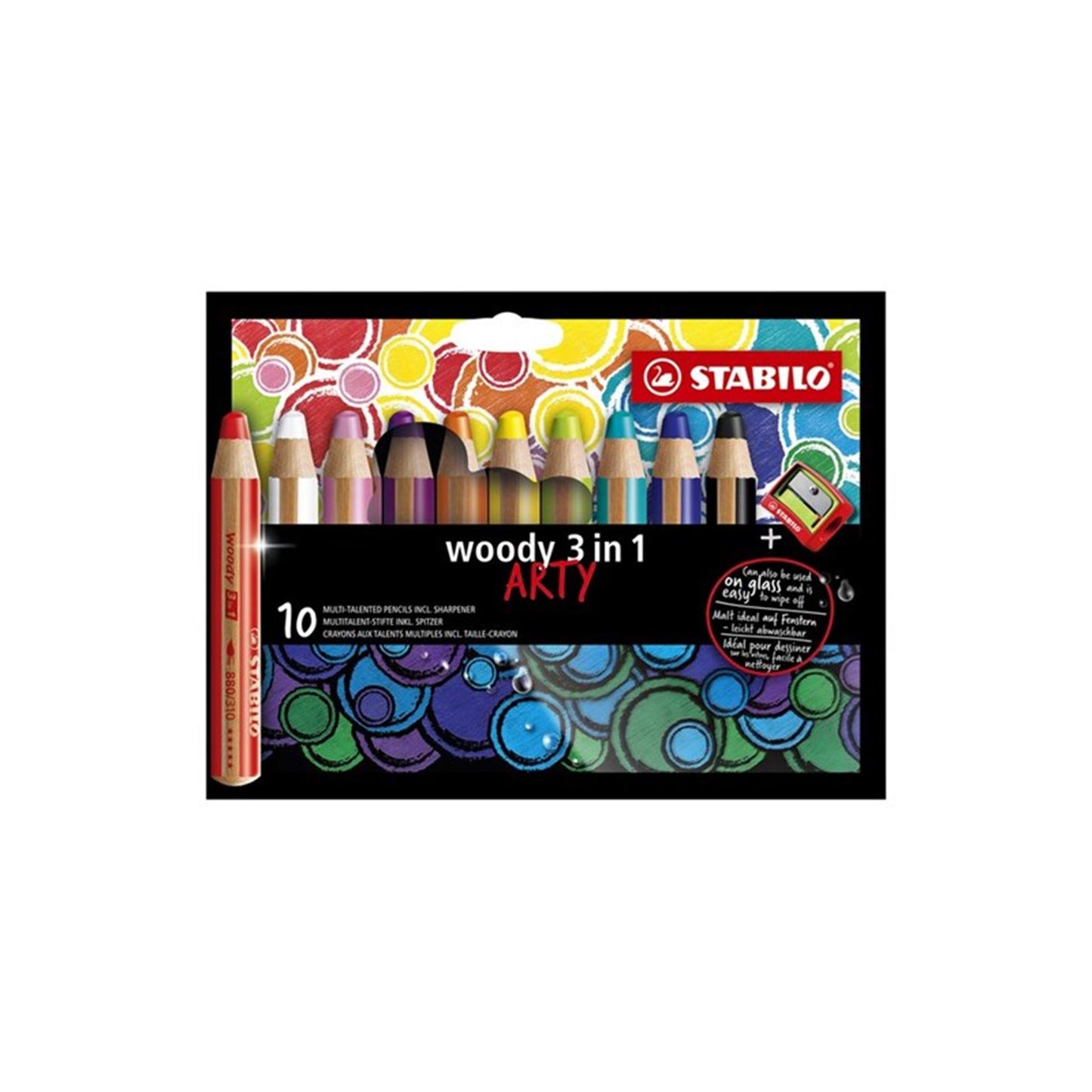 Crayons de couleur arty stabililo arty 10 couleurs + crayon plus net