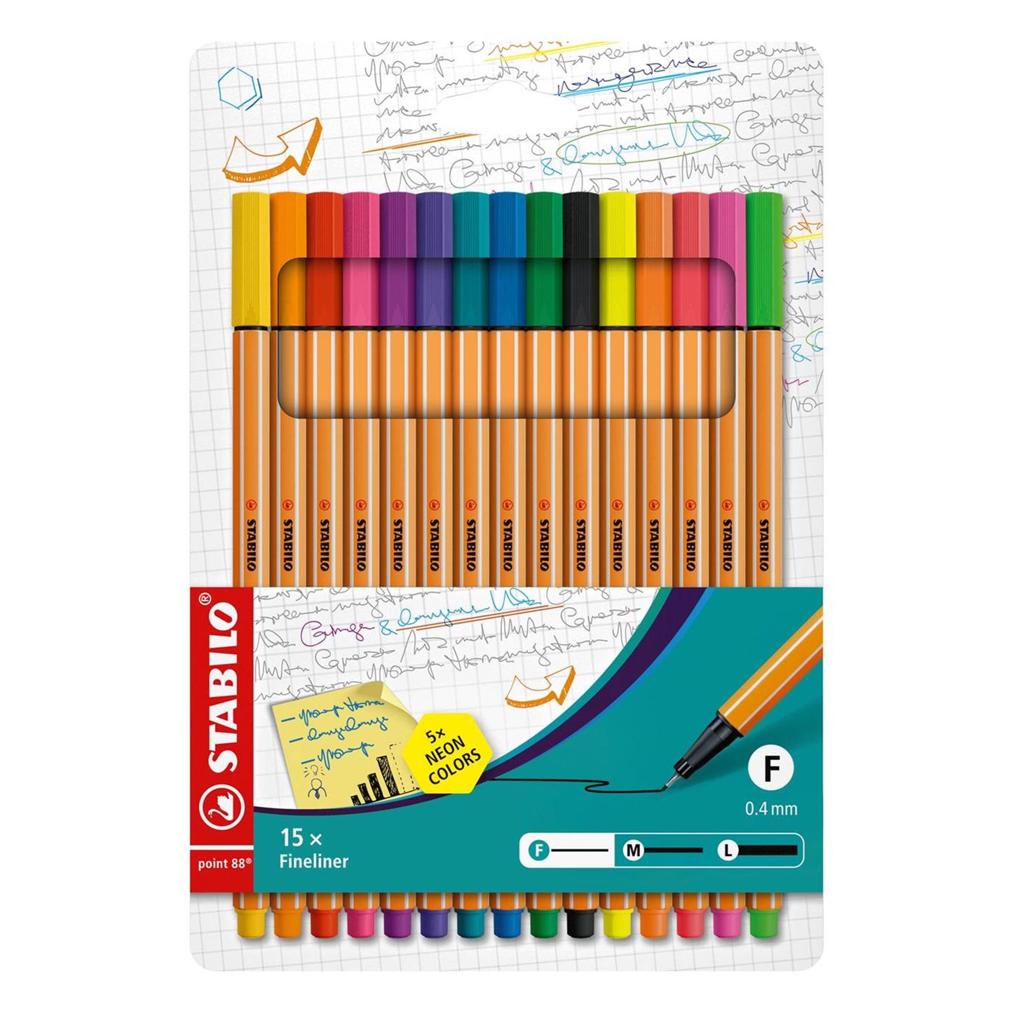 Stabilo Point 88 Fineliners, 15e.