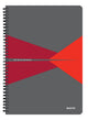 Carnet de bureau Leitz A4 ligné - avec couverture pp - papier 80 grammes - rouge