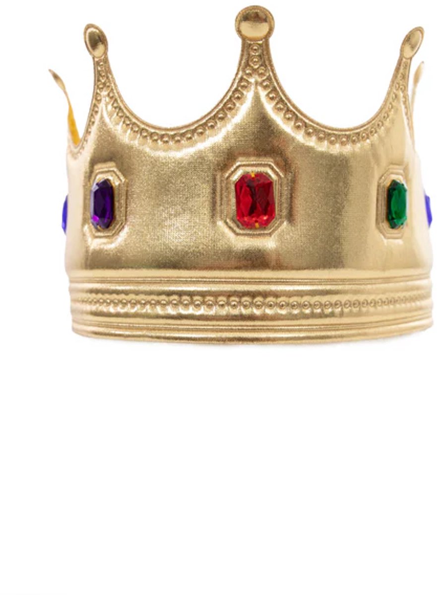 Petites aventures - couronne de roi dorée - couronne en tissu doux - taille unique