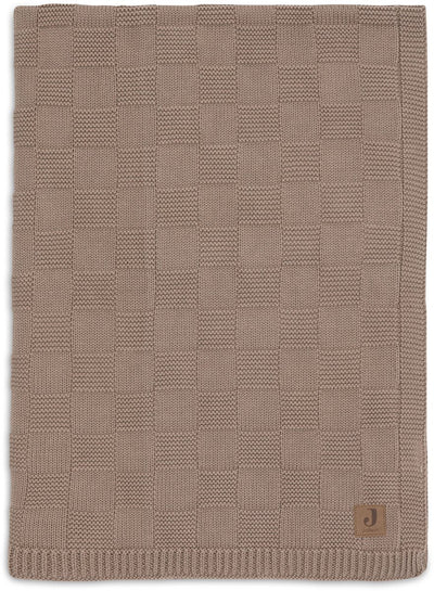 Jollein couverture bébé berceau - 100x150cm - box knit - café au lait